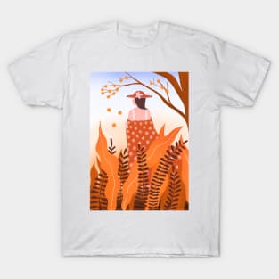 Love yourself and love nature orange version T-Shirt